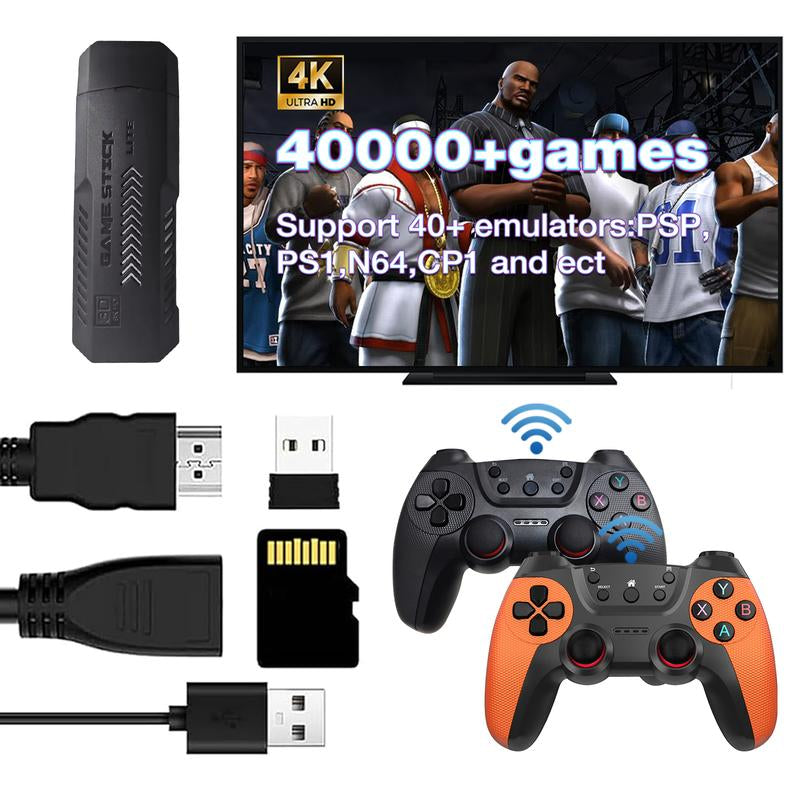 X2 ULTRA 128G Version Retro Game Console, Wireless Controller, 40000+ Games, Multiple Emulators Included, 4K HDMI Output, with 2.4Ghz Wireless Game Stick