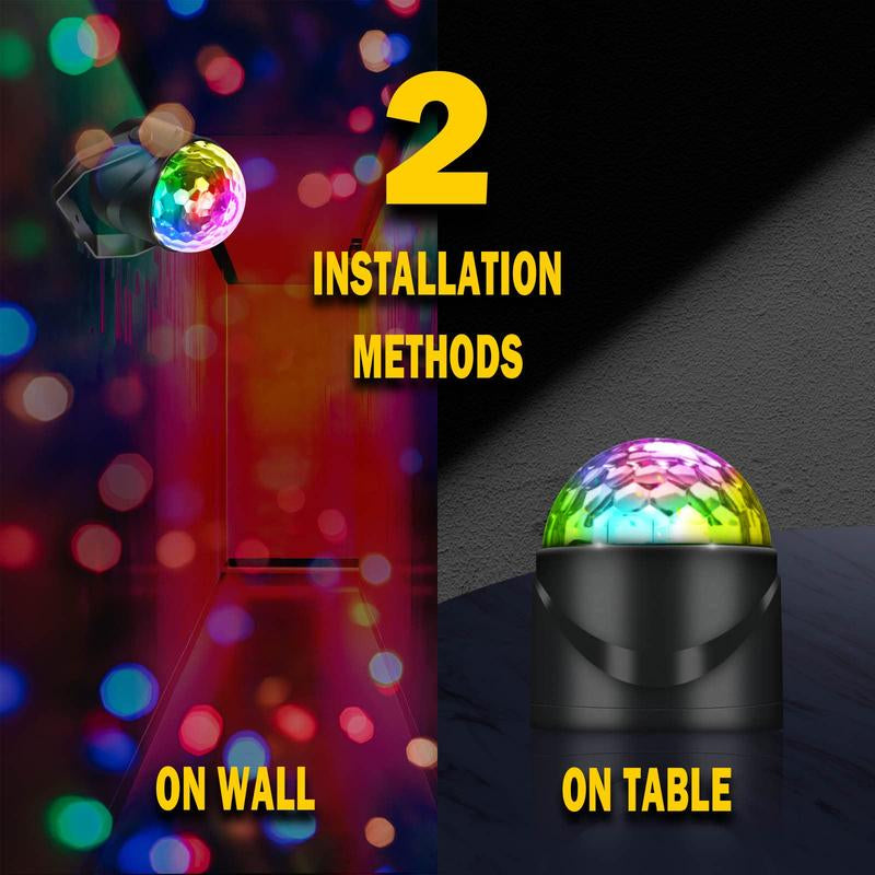 Vibrant RGB Sound Activated Party Light with Remote - Perfect for Home, Weddings, and Festivals!