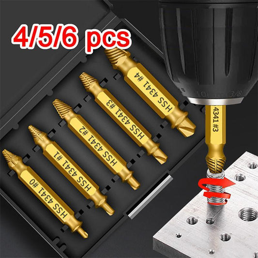 Damaged Screw Extractor Set, Easy Out Bolt Extractor, Stripped Screw Remover, Stripped Head Screws Nuts Bolts Bit Gift for Men, Tools & Hardware