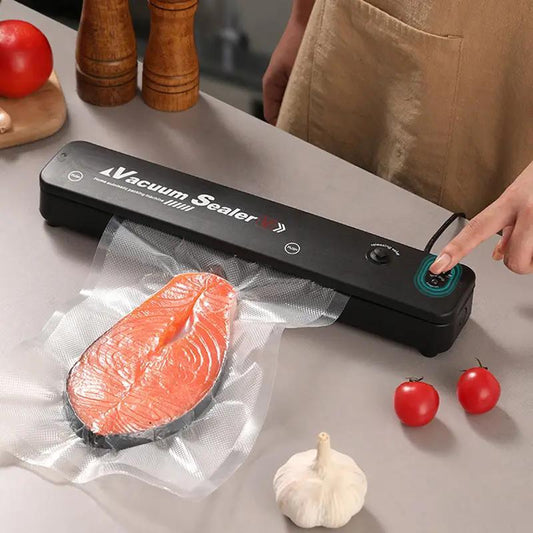 Professional Portable Automatic Vacuum Sealer with Integrated Air Compressor and 10 Vacuum Bags