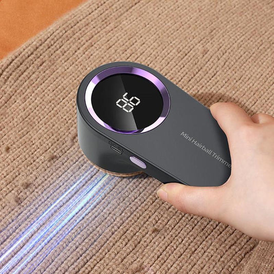 USB Rechargeable Electric Lint Remover with LED Display - Portable Handheld Cleaning Tool for Fabrics, Bedding, and Furniture