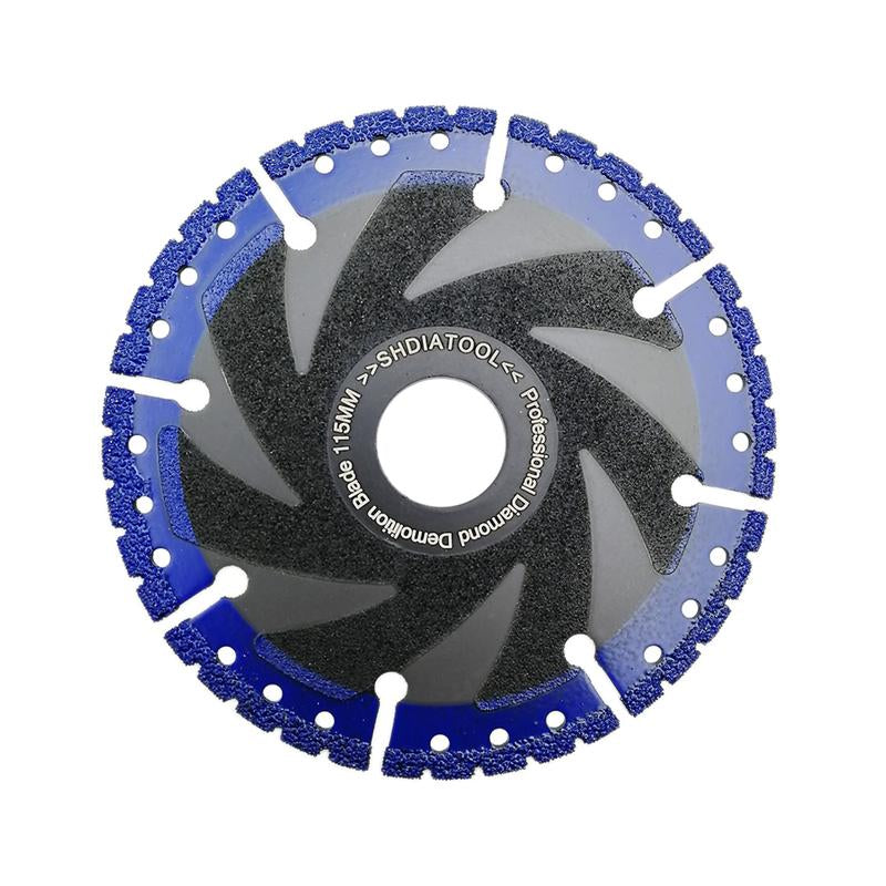 SHDIATOOL 4.5" Diamond Cutting Blade - Versatile Metal Cut-Off Wheel for Rebar, Sheet Metal, Angle Iron & Stainless Steel, 7/8" Arbor