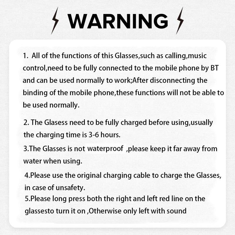 SENBONO Multifunctional Smart Glasses, Wireless Earphone Anti-Blue Light Smart Bluetooth-Compatible Glasses, Creative Smart Sports Glasses with Mic for Home & Daily Use, Glasses for Men & Women