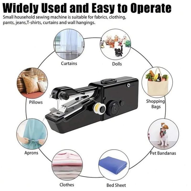 Mini Cordless Portable Handheld Sewing Machine for Quick Repairs - Compact and Lightweight Sewing Tool