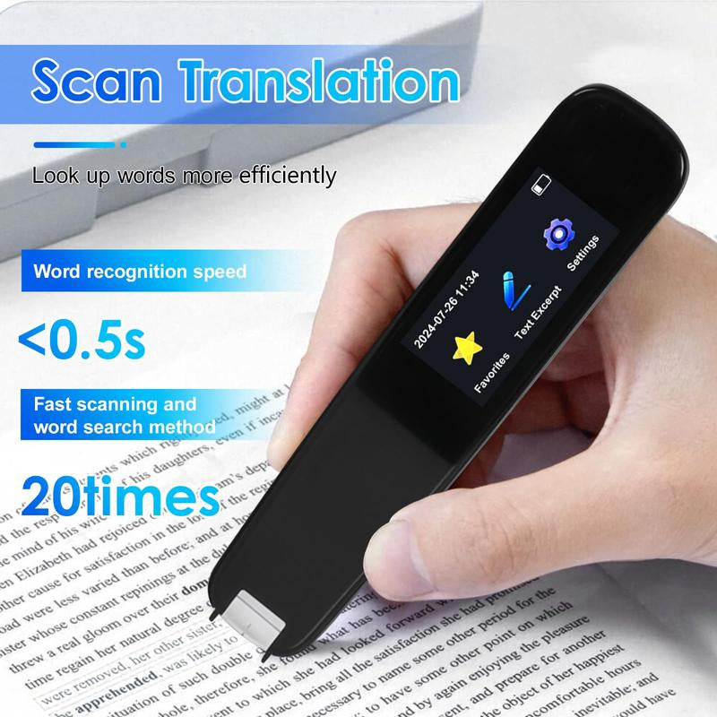 【Christmas Gift】Electronics Translation Pen (1 Box), School Supplies, Electronics Portable Smart Pen, Scan Translator, Digital Translation Pen Electronics, Support 2-Way Translation (Requires Wifi Connection), Electronics Education Devices