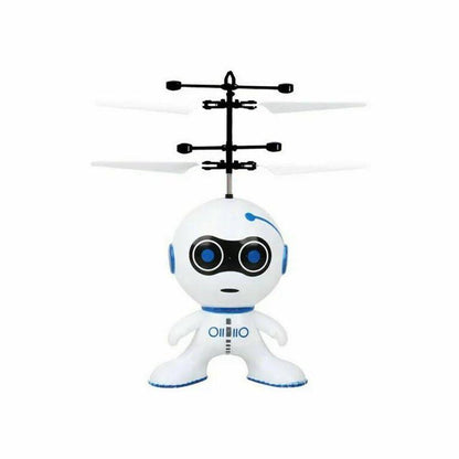 Flying Robot Toy for Age 3 4 5 6 7 Year Kids Boys White Flying Robot Mini Drone Rechargeable - Experience Thrilling Flight with Our Futuristic Flying Robot Toy