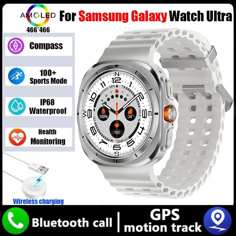 2024 Smart Watch for Samsung Galaxy Watch 7 Ultra - GPS Tracking, AMOLED Always-On Display, Bluetooth Calling, Men's Smartwatch