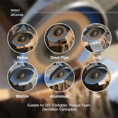 SHDIATOOL 4.5" Diamond Cutting Blade - Versatile Metal Cut-Off Wheel for Rebar, Sheet Metal, Angle Iron & Stainless Steel, 7/8" Arbor