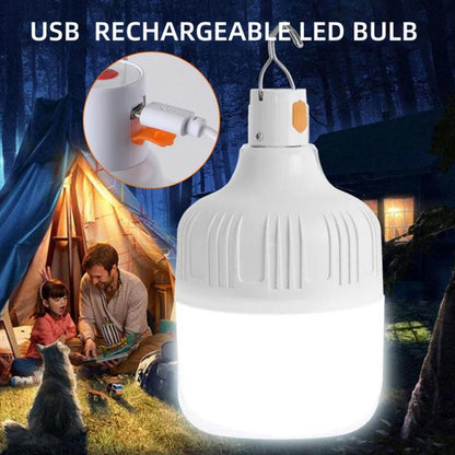 Versatile USB Rechargeable Portable LED Bulb - Rainproof Emergency Light with 3 Modes for Camping, Fishing, and Outdoor Gatherings