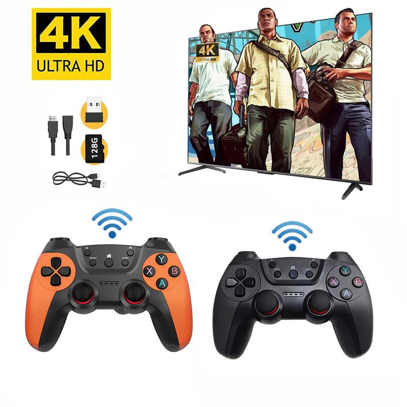 X2 ULTRA 128G Version Retro Game Console, Wireless Controller, 40000+ Games, Multiple Emulators Included, 4K HDMI Output, with 2.4Ghz Wireless Game Stick