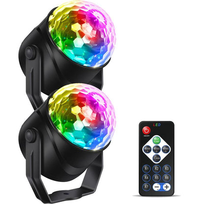 Vibrant RGB Sound Activated Party Light with Remote - Perfect for Home, Weddings, and Festivals!