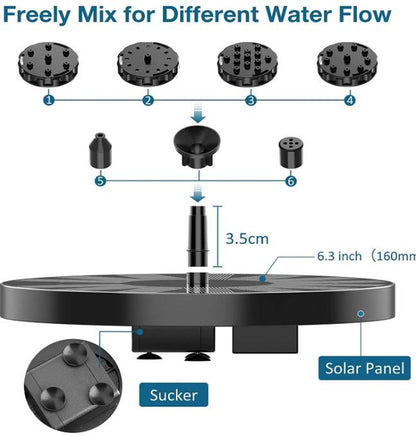 Transform Your Outdoor Space with a Solar Water Fountain for Bird Baths, Gardens, Ponds, and More! 🌞💧🐦