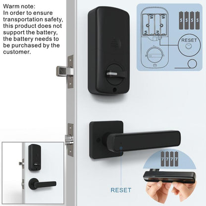 Smart Lock, Combination Lock, 1 Set 4 in 1 Function Keyless Entry Lock, Fingerprint / PIN Code / Mechanical Key / APP, Suitable for Apartment Home Office, Easy to Install, Household Supplies