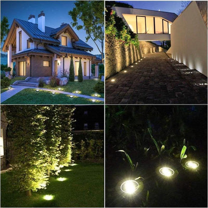 Solar Ground Lights, Waterproof Garden Upgraded Outdoor Bright In-Ground Landscape Lights for Pathway, Yard, Deck, Lawn, Patio, Walkway Solar Streetlight Floodlight Night Lamp Backyard Light Cheap Solarlight Ecofriendly Lighting Outdoor Walllight