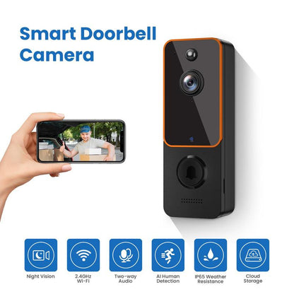 Stay connected and secure with our Wireless Video Doorbell! 🎥🔔 Enjoy 1080P HD video, AI human detection, 2-way talk, and night vision. Easy to install and perfect for any weather! #HomeSecurity #SmartHome